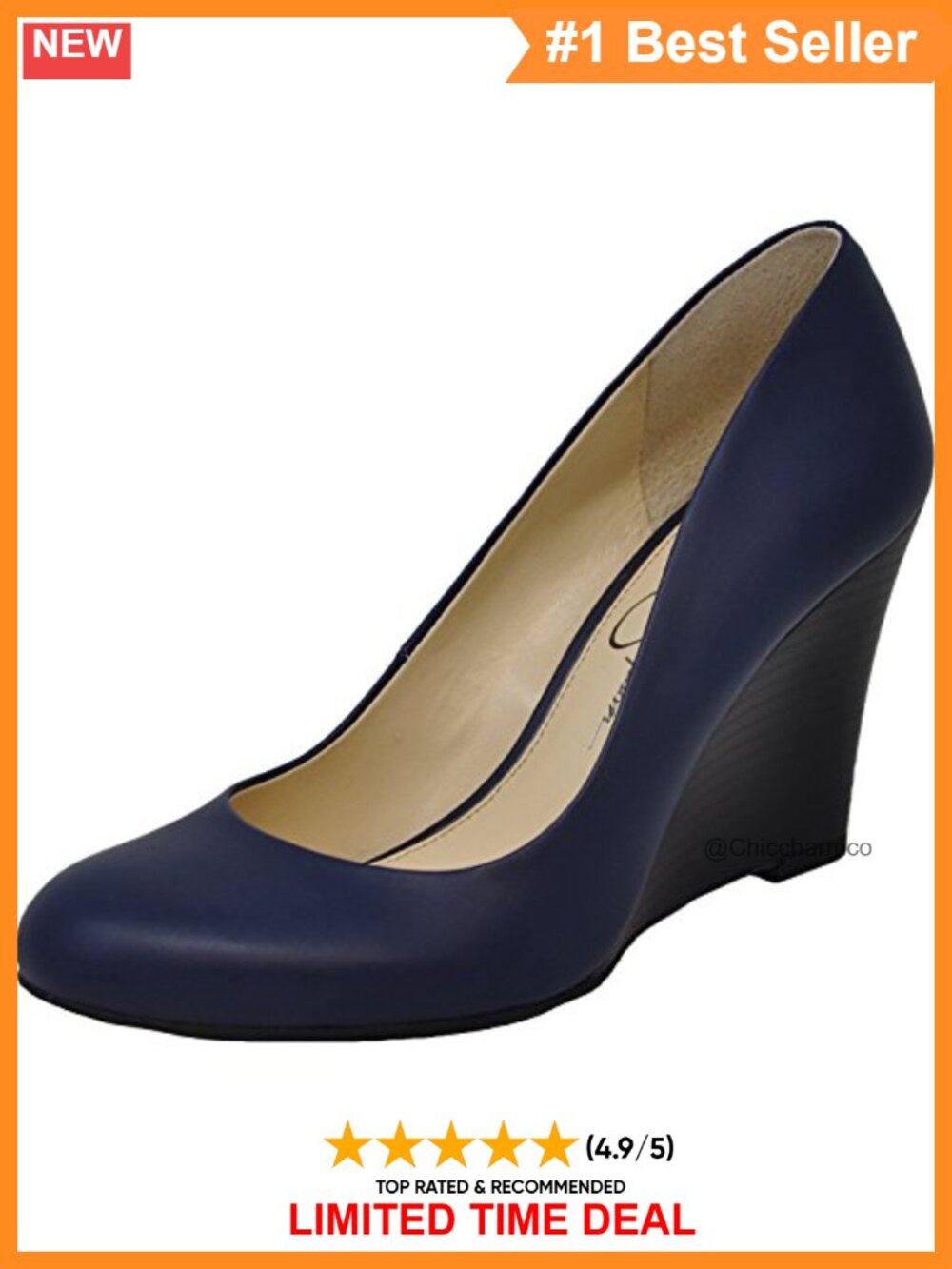 Jessica Simpson Cash Slip On Wedge Pump 3.25 Inch Heel